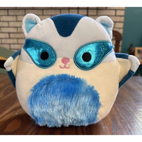 Squishmallows Sabino the Sugar Glider Flying Squirrel 8 Inch‎ Blue Fuzzy Belly - Picture 1 of 3